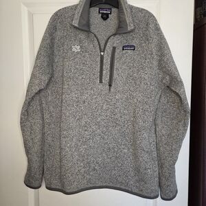 Patagonia Men's 1/4 Zip-Up Sweater in Heather Gray SZ Large Preloved
